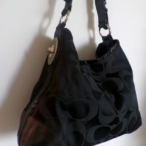 Elegant Black Coach Bag